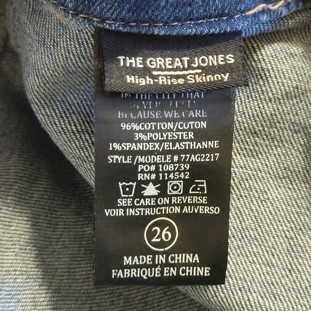 BLANKNYC The Great Jones High Rise Tie Waist Skinny Blue Denim Jean Size 26 - Picture 11 of 12